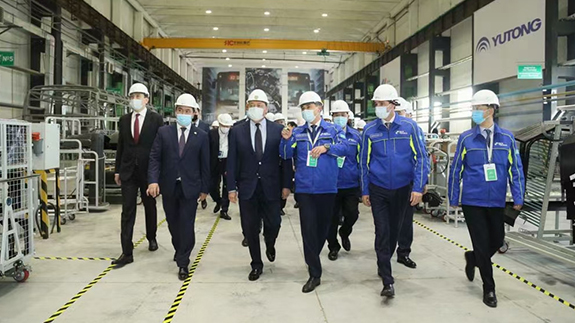 La participation du Premier ministre du Kazakhstan à la cérémonie d'inauguration de l'usine CKD a été témoin de la promotion de l’exportation de technologies de Yutong à la coopération internationale