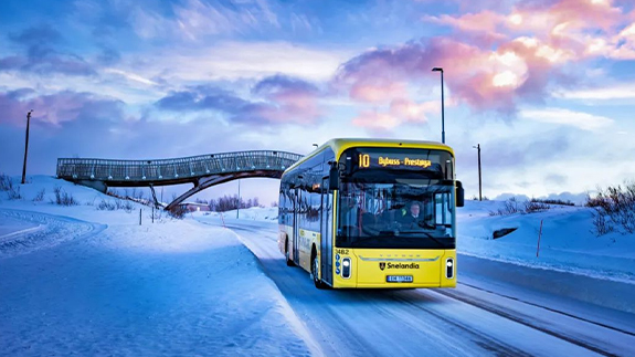 Les autobus purement électriques de Yutong entrent dans le cercle polaire arctique