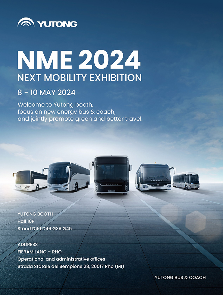 Yutong présentera quatre modèles 100% électriques haut de gamme au Salon NME dItalie 2024