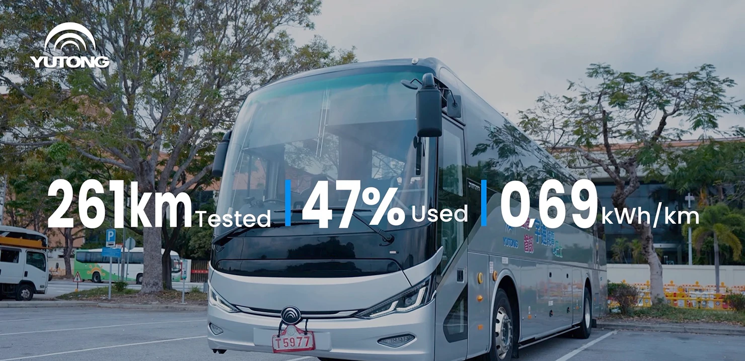 261 km avec seulement 47 % de batterie ! Le Yutong C12E a réussi le défi longue distance de Hong Kong, accélérant ainsi lélectrification des bus transfrontaliers 261 km avec seulement 47 % de batterie ! Le Yutong C12E a réussi le défi longue distance de Hong Kong, accélérant ainsi lélectrification des bus transfrontaliers