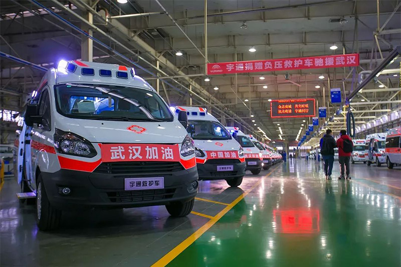 Yutong fait don de 10 ambulances à pression négative à Wuhan