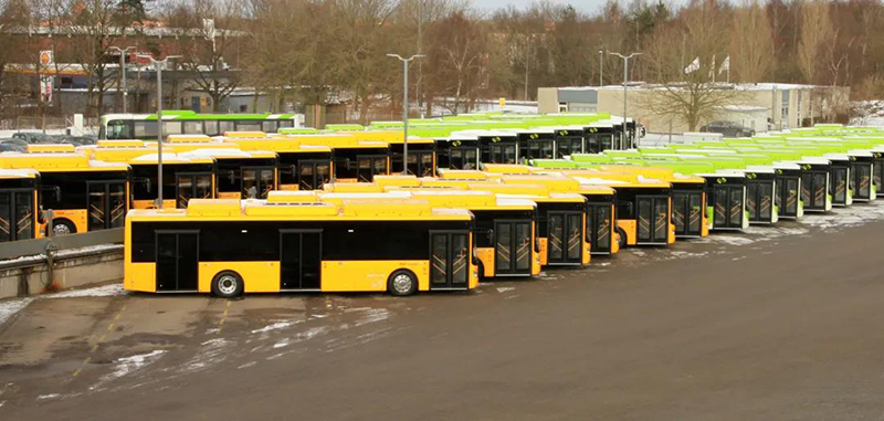 Inauguration dune nouvel ère! Exportation de 55 bus E12 de Yutong vers le Danemark, avec la part de marché de plus de 60%!